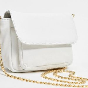 100% leather cross body bag
